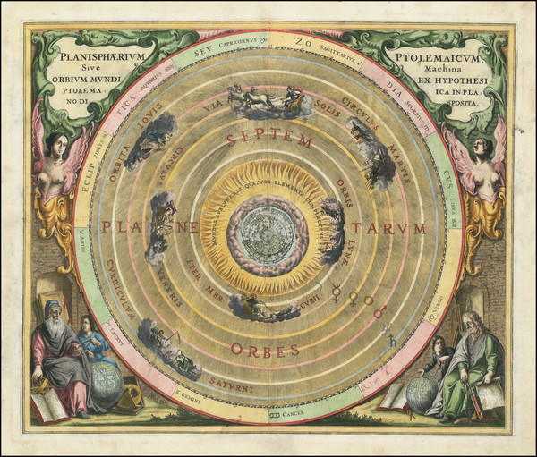 66-Celestial Maps Map By Andreas Cellarius