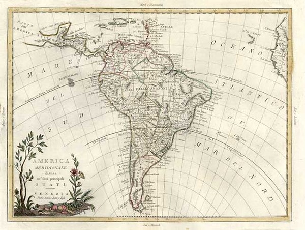29-South America Map By Antonio Zatta