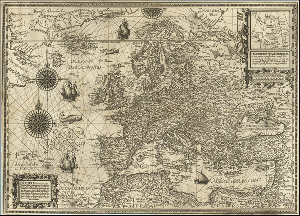72-Europe Map By Petrus Plancius / Cornelis Claesz
