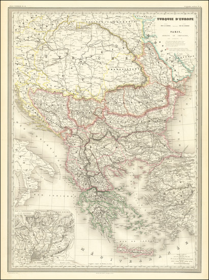 82-Turkey & Asia Minor and Greece Map By Adolphe Hippolyte Dufour