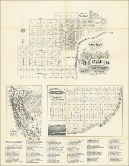 97-Other California Cities Map By Schmidt Label & Litho. Co. / Thermalito Colony Co.