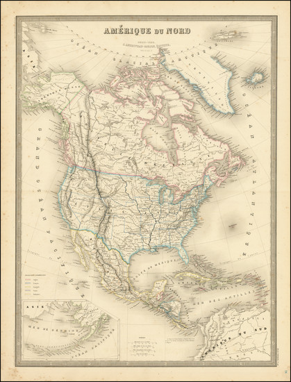 43-North America Map By J. Andriveau-Goujon