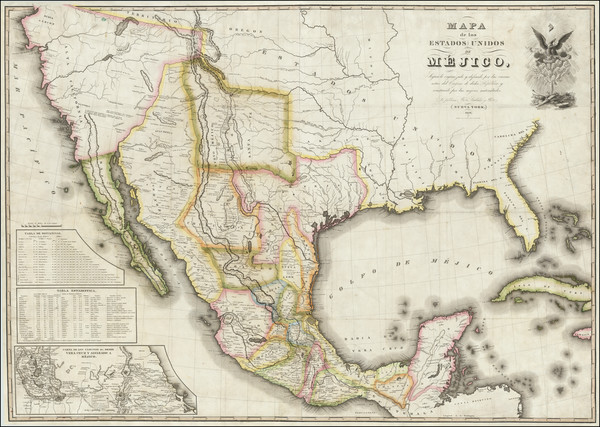 16-United States, Texas, Southwest, Mexico and California Map By White, Gallaher & White