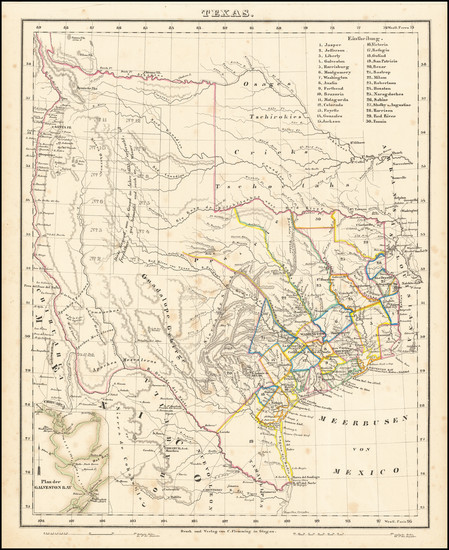 19-Texas Map By Carl Flemming