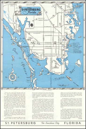 93-Florida and Pictorial Maps Map By St. Petersburg Chamber of Commerce