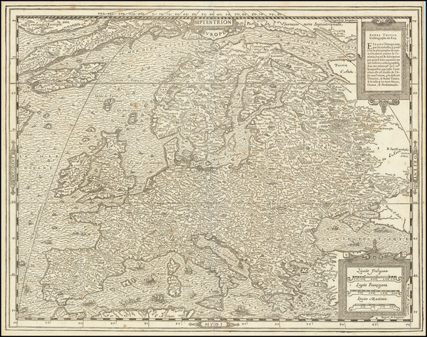 72-Europe Map By Andre Thevet