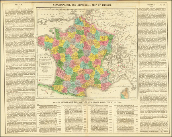 57-France Map By C.V. Lavoisne