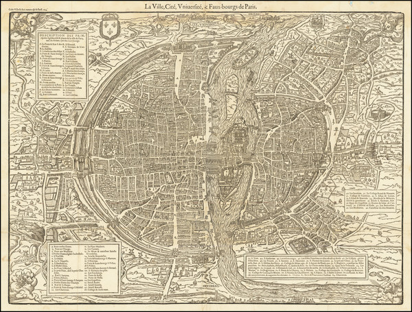 22-Paris and Île-de-France Map By Francois De Belleforest