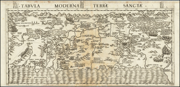 48-Holy Land Map By Antonio Salamanca