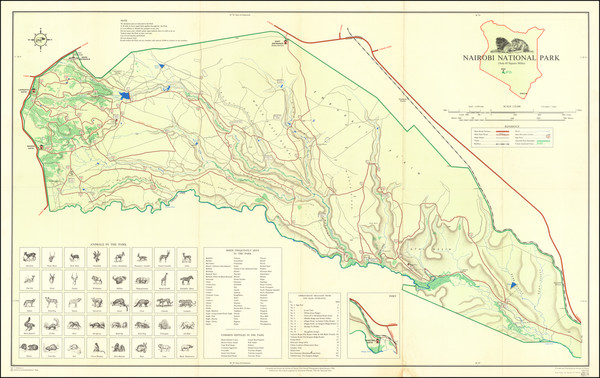 3-East Africa and Pictorial Maps Map By Survey of Nairobi