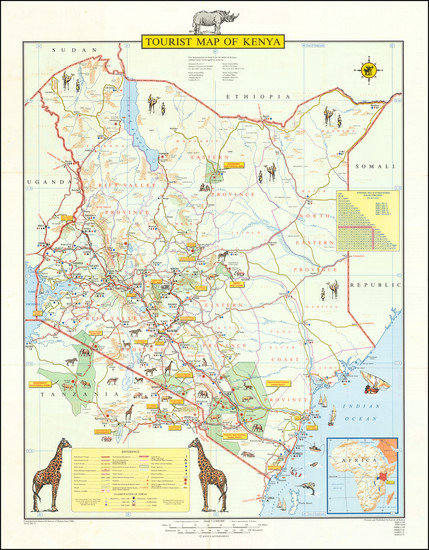 39-East Africa and Pictorial Maps Map By Survey of Kenya