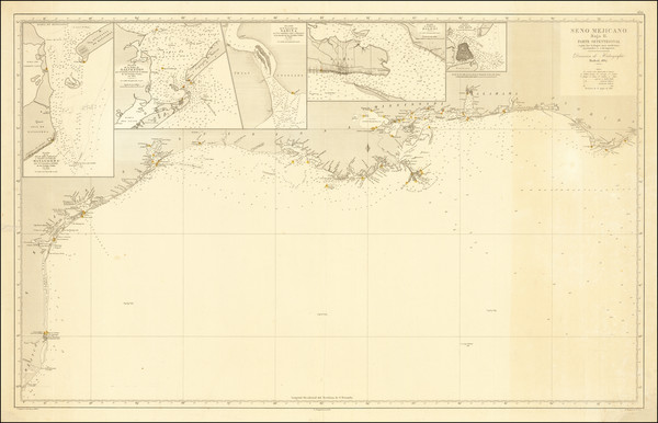 45-Florida, Alabama, Mississippi and Texas Map By Direccion Hidrografica de Madrid