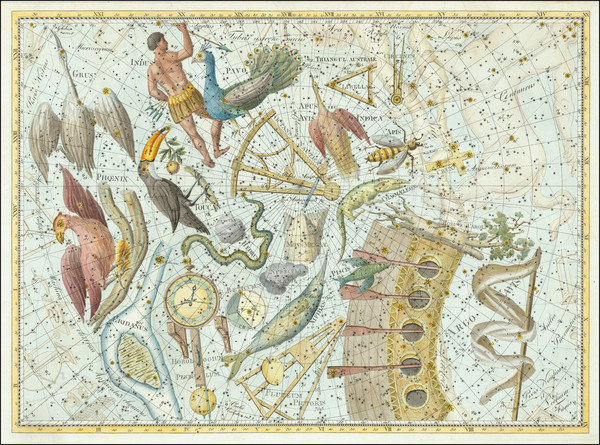 93-Celestial Maps Map By Johann Elert Bode