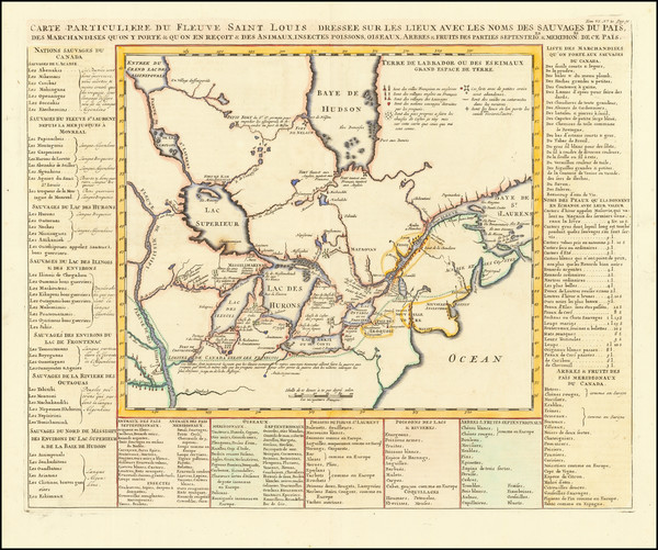 14-Midwest, Michigan, Minnesota, Wisconsin, Plains, Canada and Western Canada Map By Henri Chatela