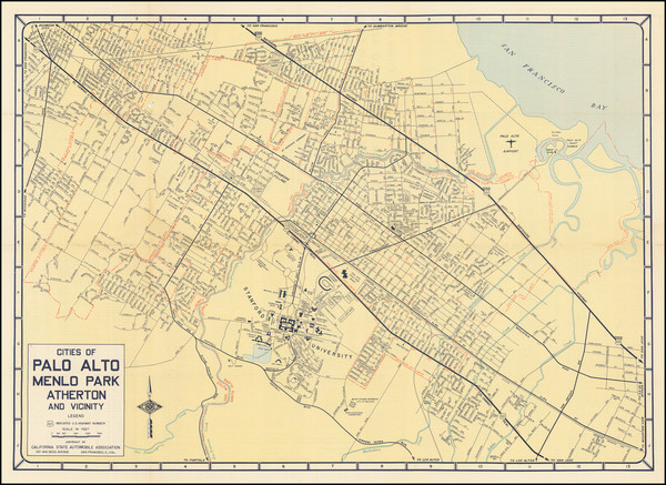 29-San Francisco & Bay Area Map By California State Automobile Association