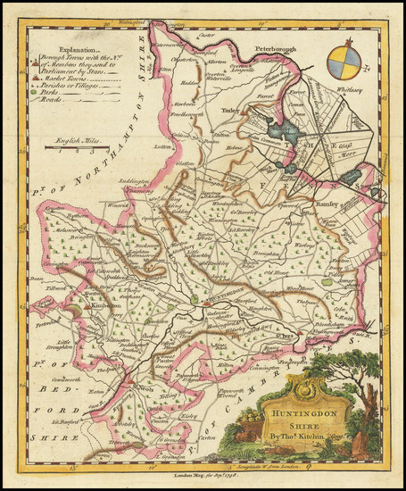 91-British Counties Map By Thomas Kitchin