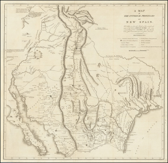 17-Texas, Southwest, Rocky Mountains and Baja California Map By Zebulon Montgomery Pike