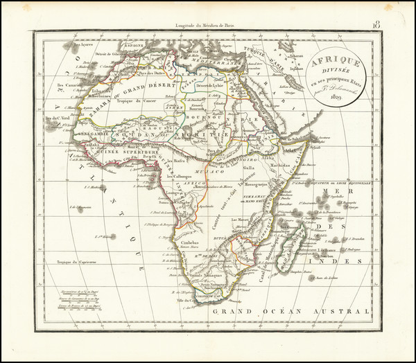 87-Africa Map By Felix Delamarche