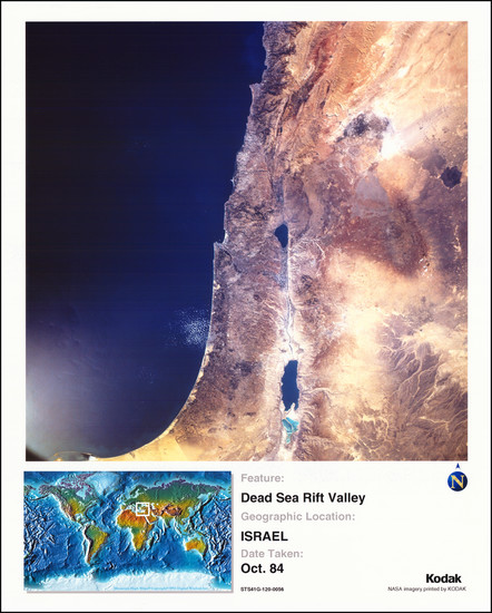 94-Holy Land Map By NASA / Kodak