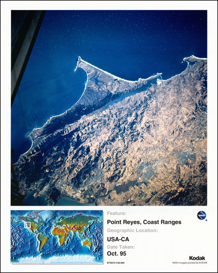 20-San Francisco & Bay Area Map By NASA / Kodak