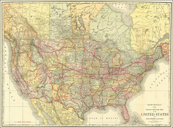 48-United States Map By Rand McNally & Company