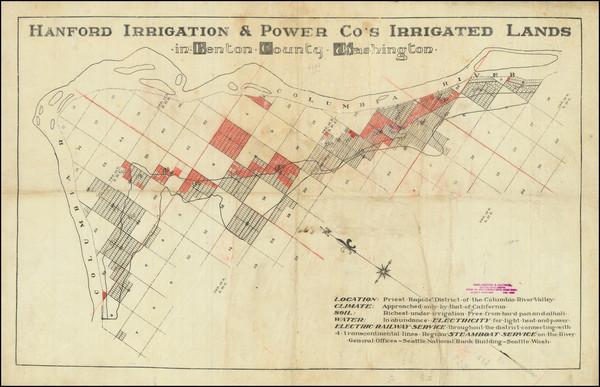 55-Washington Map By Hanford Irrigation & Power Company