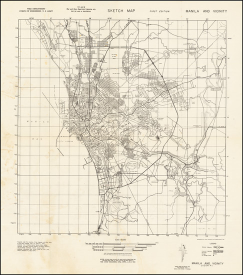 100-Philippines and World War II Map By U.S. Army Corps of Engineers