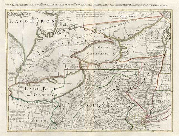 53-Mid-Atlantic, Midwest and Canada Map By Antonio Zatta