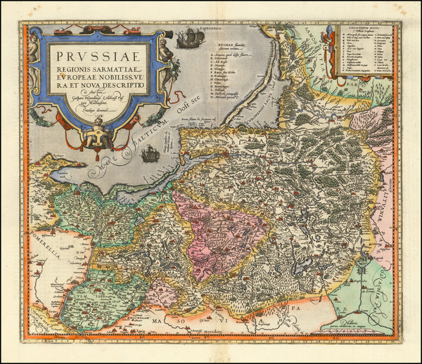 63-Poland and Baltic Countries Map By Abraham Ortelius