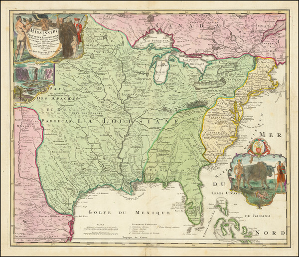 41-United States, South, Southeast, Texas, Midwest, Plains and Southwest Map By Johann Baptist Hom