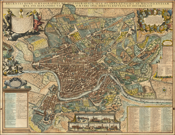 24-Rome Map By Johannes Covens  &  Cornelis Mortier