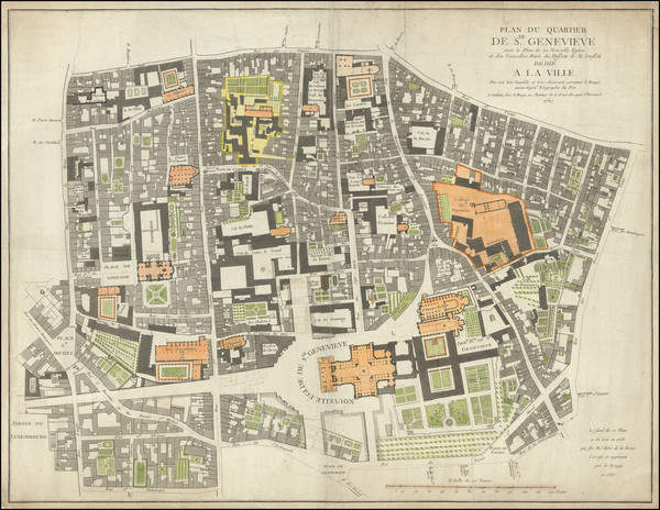 9-Paris and Île-de-France Map By Jacques-Germain Soufflot / George Louis Le Rouge