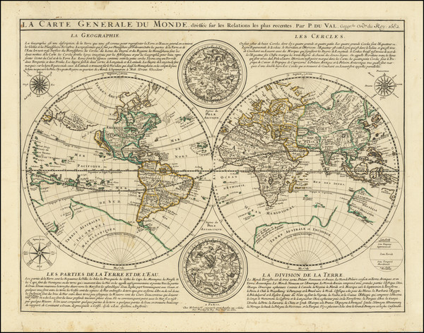 24-World Map By Pierre Du Val / Alexis-Hubert Jaillot