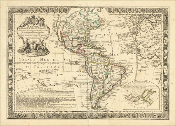 17-North America and America Map By Louis Charles Desnos / Guillaume Danet