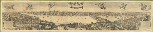 83-London Map By Wenceslaus Hollar / Cornelis II Danckerts / Robert Martin