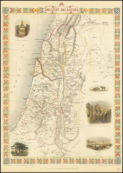 8-Holy Land Map By John Tallis