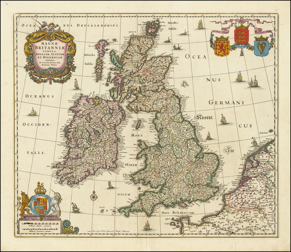 51-British Isles, Scotland and Ireland Map By Nicolaes Visscher II