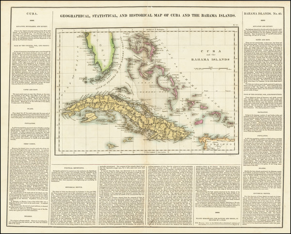 69-Cuba and Bahamas Map By Henry Charles Carey  &  Isaac Lea