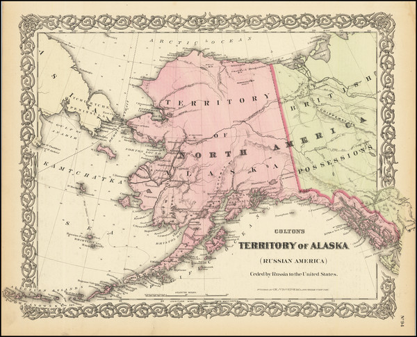 18-Alaska Map By G.W.  & C.B. Colton
