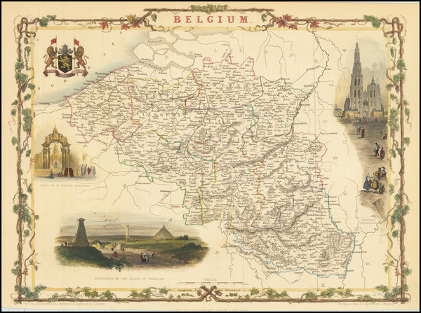 63-Belgium Map By John Tallis