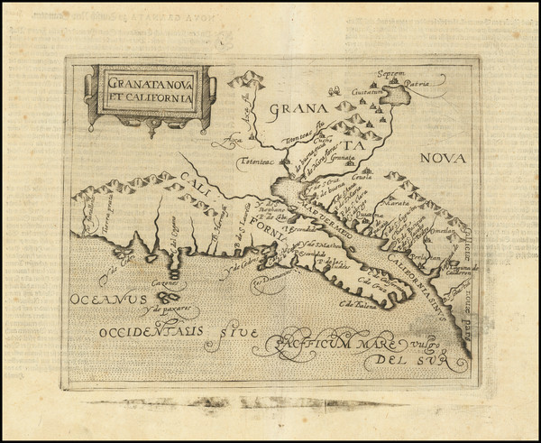 75-Southwest, Baja California and California Map By Johannes Matalius Metellus