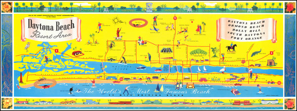 56-Florida and Pictorial Maps Map By Wadad & Charles Corsi