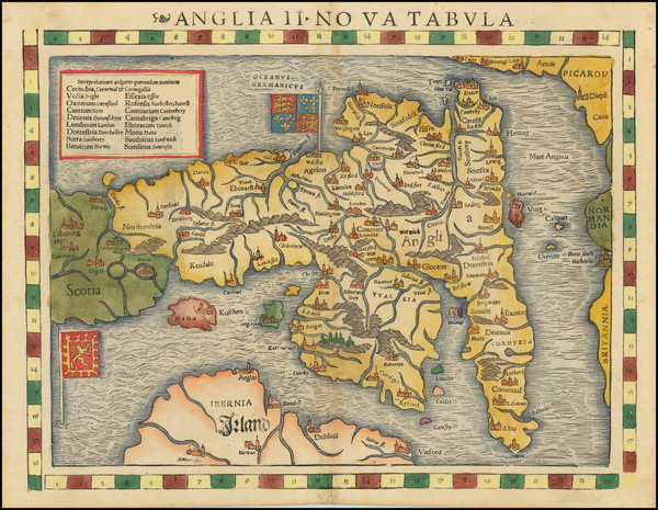 90-British Isles and England Map By Sebastian Munster