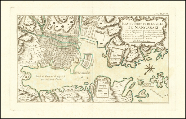 28-Japan Map By Jacques Nicolas Bellin