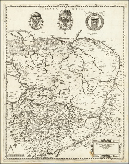 51-Netherlands and Belgium Map By Hieronymus Olgiatus