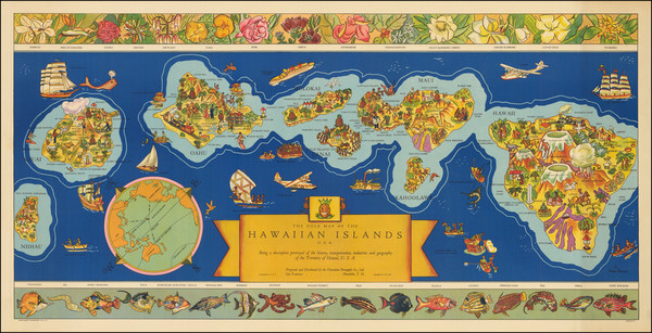 23-Hawaii, Hawaii and Pictorial Maps Map By Hawaiian Pineapple Company