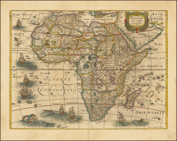 2-Africa Map By Henricus Hondius