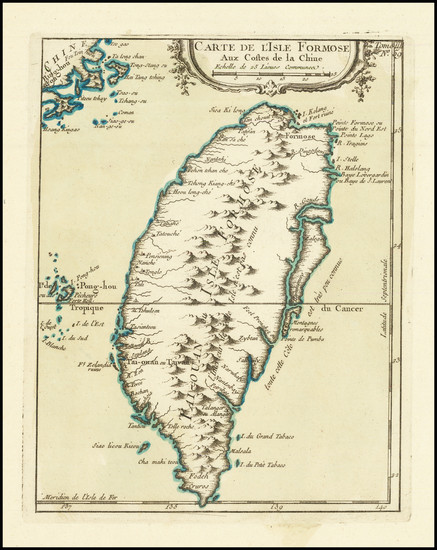 33-China Map By Jacques Nicolas Bellin