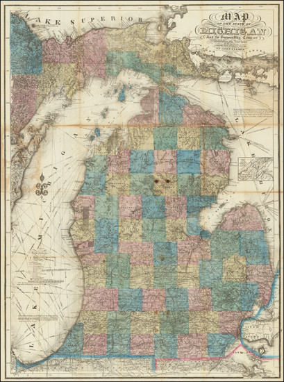 10-Michigan Map By John Farmer