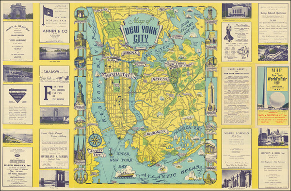 39-New York City and Pictorial Maps Map By Dolph & Stewart